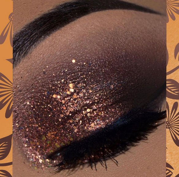 Glitter Makeup Gold Pink Orange Copper Brown Fall in