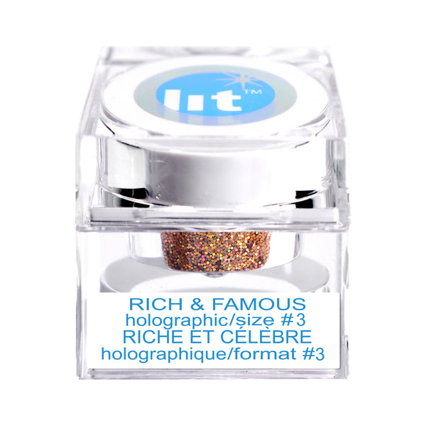 Rich & Famous Size #3 Glitter Holographic (Solid) *Vintage Shade*